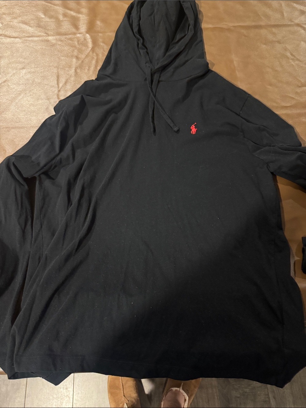 Polo by Ralph Lauren Black Hooded Sweatshirt with Red Pony